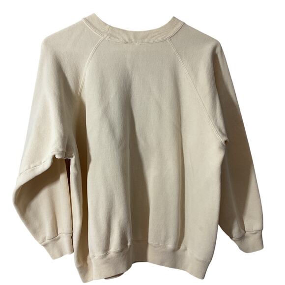 Vintage Hanes Her Way Size Large Sweatshirt Off White Single Stitch - Picture 2 of 9